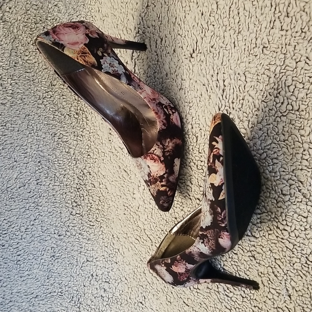 Rampage Floral Pattern 3.5" Stiletto High Heel Shoe
